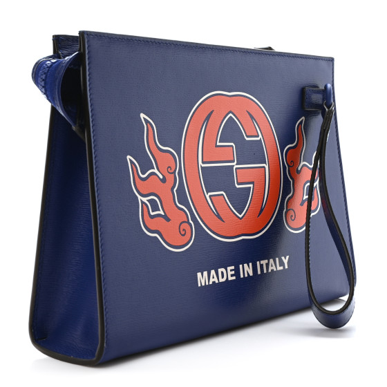 GUCCIポーチ／NAVY 819113_FAECC_4243_001_080_0000
