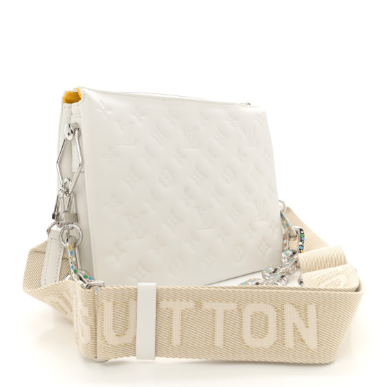 LOUIS VUITTON LV x YK Lambskin Embossed Monogram Coussin PM