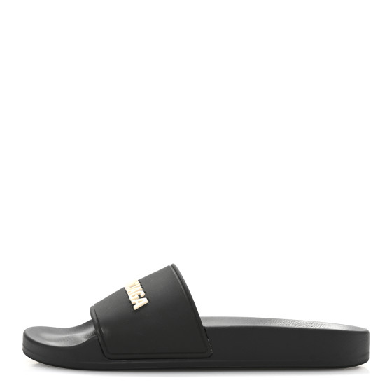 BALENCIAGA Rubber Logo Pool Slide Sandals 36 Black 1700467 BALENCIAGA Rubber Logo Pool Slide Sandals 36 Black 1700467