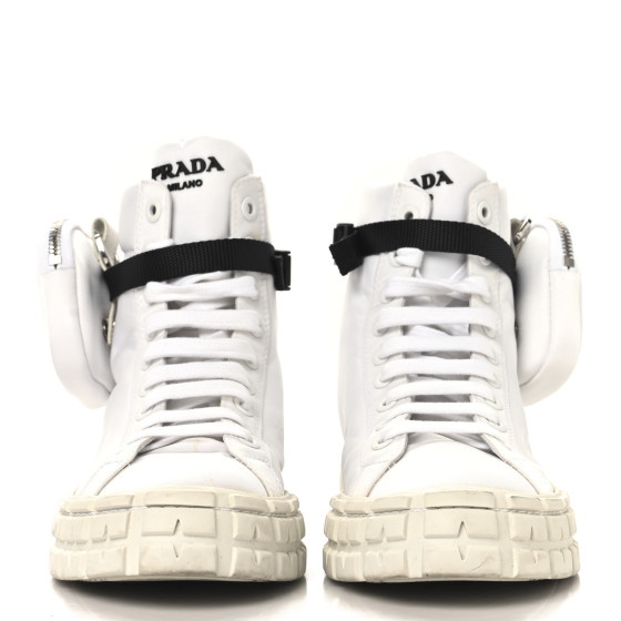 PRADA Re-Nylon Gabardine Metal Triangle Logo Wheel Pouch