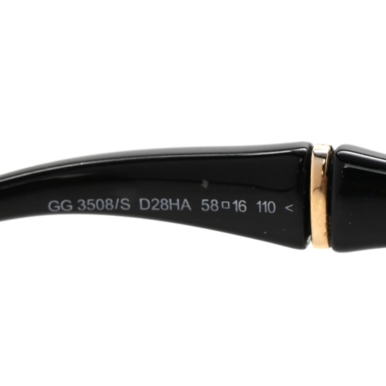 GUCCI Bamboo Sunglasses 3508/S Black 1705648 | FASHIONPHILE