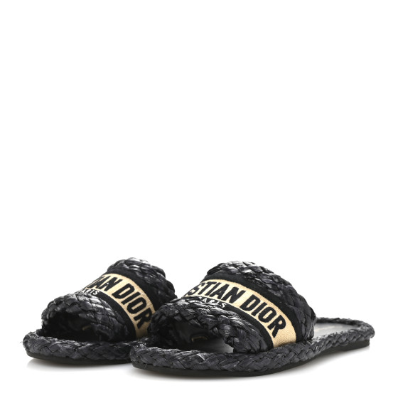 DIOR  Dwayミュール DIOR Dway Embroidered Slides Mules Sandals Blue And