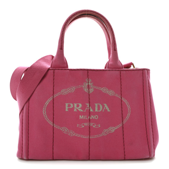 【店舗購入正規品】PRADA CANAPA PEONIA PRADA Canapa Small Logo Tote Peonia 1699519 | FASHIONPHILE