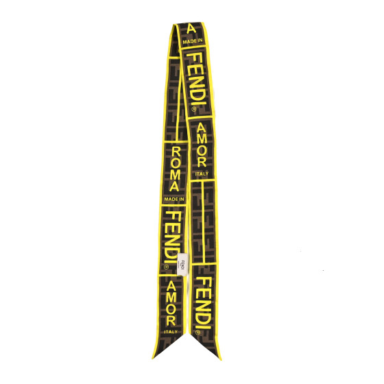 FENDI Silk FF 1974 Roma Logo Wrappy Scarf Set Rosa Fluo