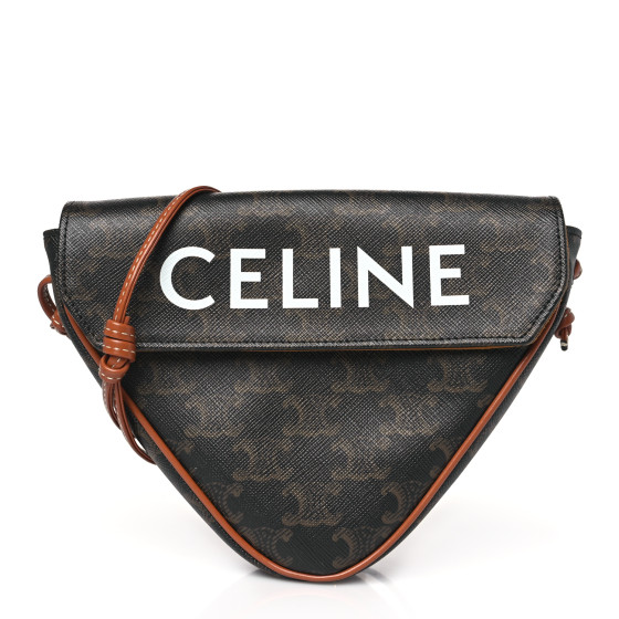 バッグ CELINE/PARIS CELINE Triomphe Canvas Triangle Crossbody Bag Tan 1488785