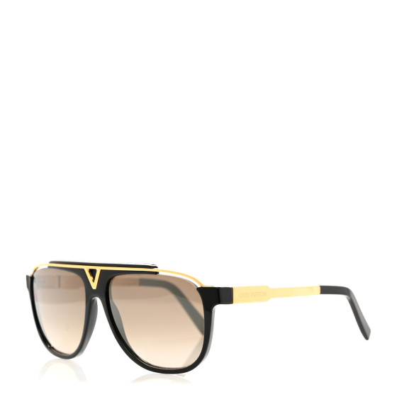 LOUIS VUITTON Acetate Mascot Sunglasses Z0936W Black 1487786