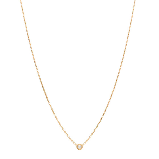 ◆希少品【Cartier】D'Amour ネックレス XS Yellow Gold Diamond CARTIER D'amour Necklace XS Diamond Pendant 18KPG Pink Rose