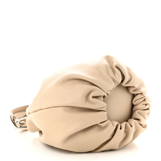 LOEWE Gathered Lambskin Small Bounce Bag Beige 1411513