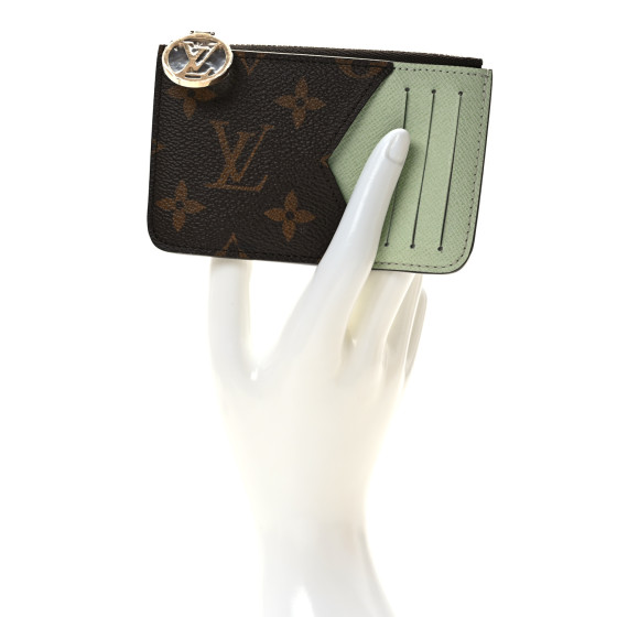 LOUIS VUITTON Monogram Zipped Romy Card Holder Matcha