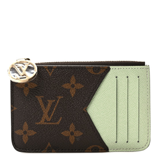 LOUIS VUITTON Monogram Zipped Romy Card Holder Matcha