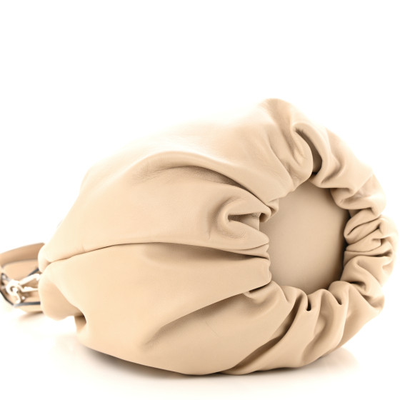 LOEWE Gathered Lambskin Small Bounce Bag Beige 1411513