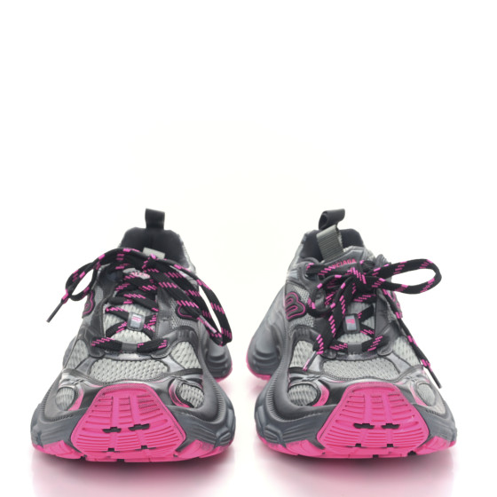 関税込【BALENCIAGA】10XL mesh sneakers Gray/Pink BALENCIAGA Women's 10xl Sneaker in Grey/pink/black | REVERSIBLE