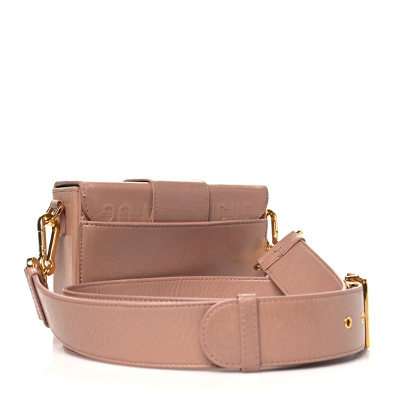 CHRISTIAN DIOR Crackled Lambskin 30 Montaigne Box Bag Pink