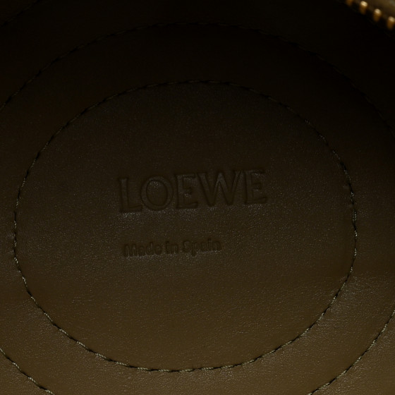 LOEWE Shiny Nappa Calfskin Small Paseo Bag Clay Green