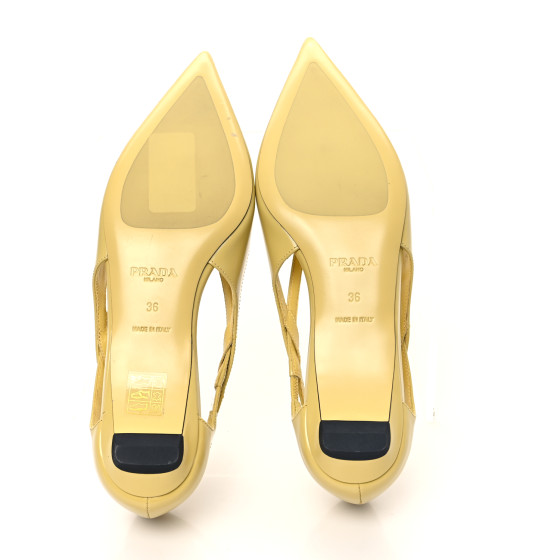 【関税&送料込】Prada Pastel Yellow Leather Ballerinas P00969150.jpg