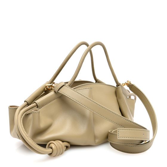 LOEWE Shiny Nappa Calfskin Small Paseo Bag Clay Green