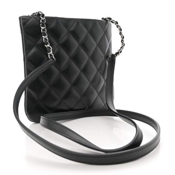 ABAM　CHANEL　ダストバッグ　157 CHANEL Lambskin Quilted Metal Top Handle Crossbody Flap