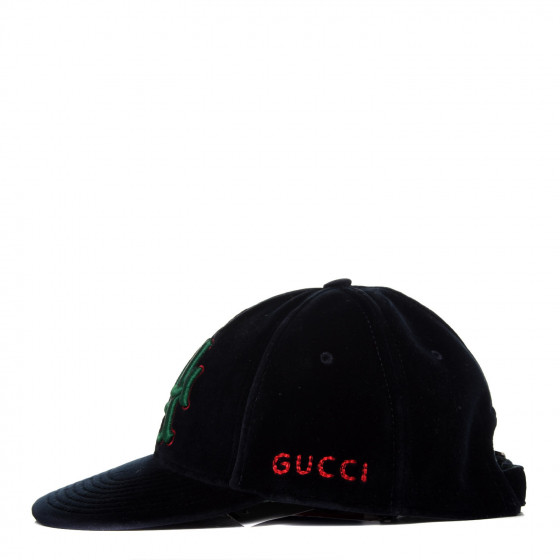 GUCCI X MLB Velvet LA Dodgers Embroidered Baseball Hat 55-59