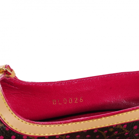 LOUIS VUITTON Monogram Perforated Heels 38 Fuchsia 87441