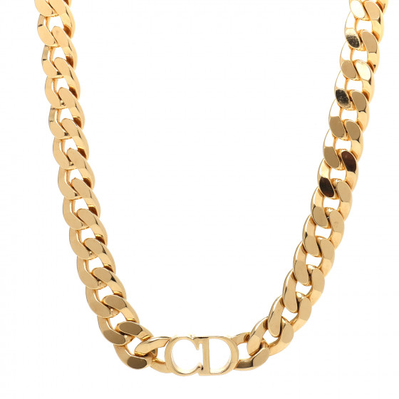 アクセサリー Dior CD Logo Figaro chain gold necklace Christian Dior Pre-Owned CD-medallion Figaro Chain Necklace