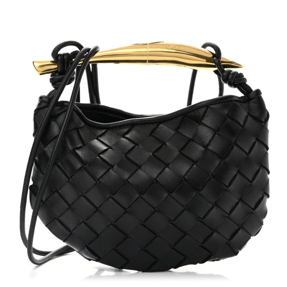 BOTTEGA VENETA Nappa Intrecciato Mini Sardine Bag Black