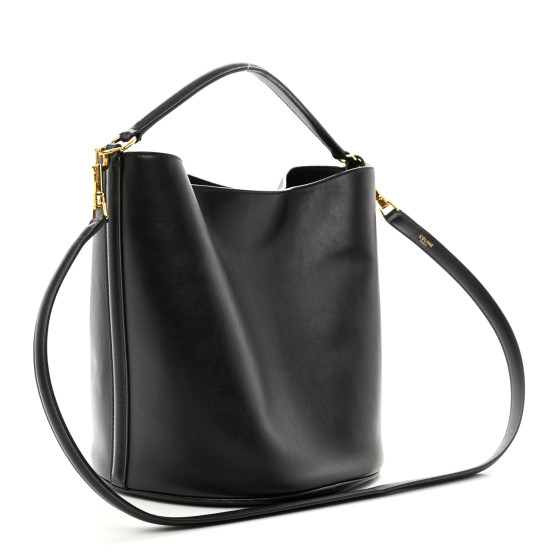 CELINE Smooth Calfskin Bucket 16 Bag Black 1423999
