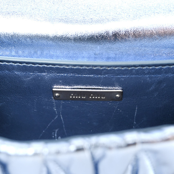 Miu Miu Embellished Satin Handbag SS25【新作】 Miu Miu Matelassé Embellished Mini Bag | Grey | FARFETCH