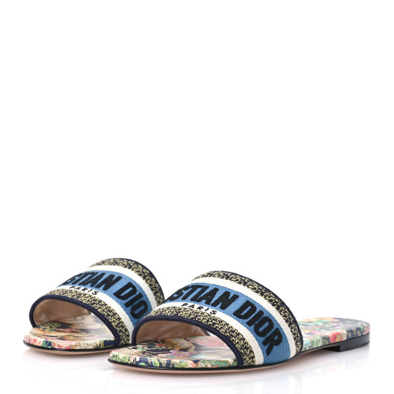 CHRISTIAN DIOR Canvas D-Constellation Embroidered Dway Flat