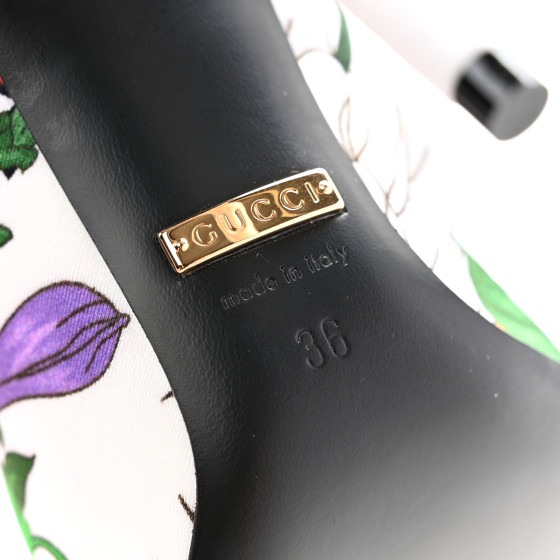 BALENCIAGA X GUCCI Jersey Floral Logo Boots 36 Multicolor