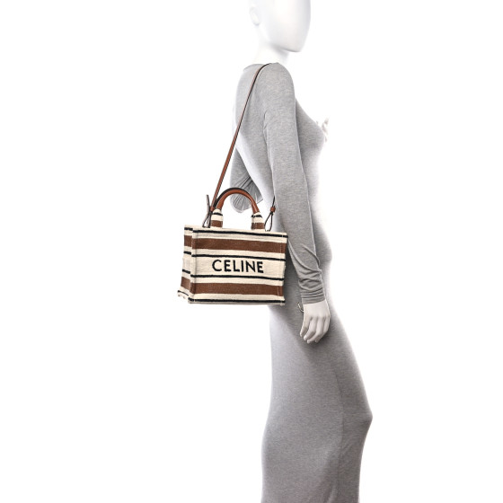 CELINE Jacquard Striped Small Cabas Thais Multicolor 1586693