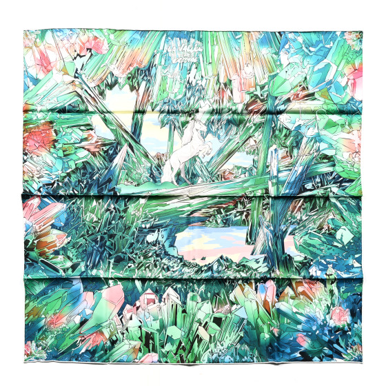 鮮やかカラー【HERMES】La Vallee de Cristal scarf 90 シルク La Vallee de Cristal scarf 90 | Hermès Mainland China