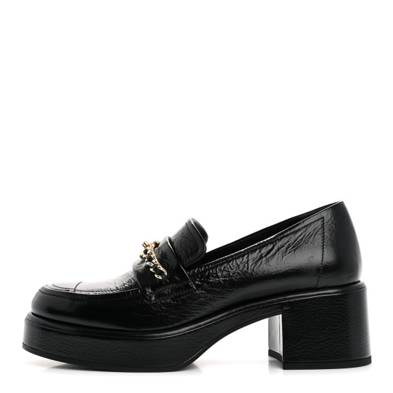 Chanel Combat Lace Up Boots Shiny Goatskin Black & Dark Gray