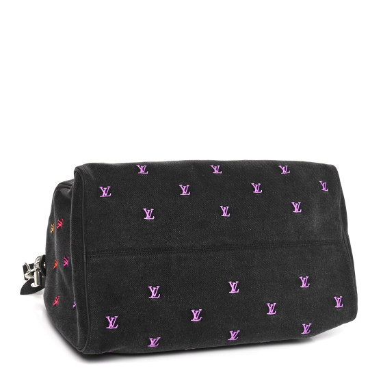 LOUIS VUITTON LV Blason Denim Calfskin Speedy Bandouliere 40