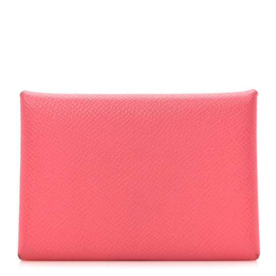 【HERMES】Calvi Duoカードケース[エルメス]Rose Azalee エルメス<br>カルヴィ デュオ<br>コインケース付きカードケース