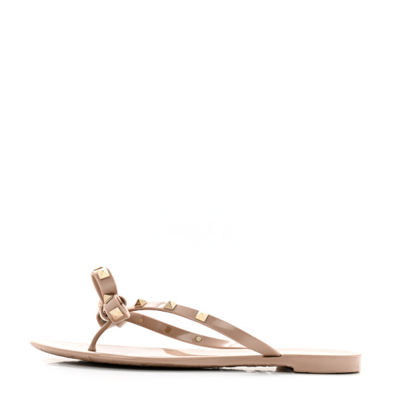 サンダル・ミュール VALENTINO THONG SANDALS Valentino V-LOGO Leather Thong Sandal - Runway Catalog