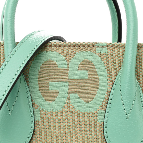 GUCCI Monogram Jumbo GG Textured Dollar Calfskin Mini Tote