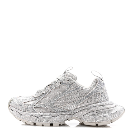 BALENCIAGA Microfiber Strass Embellished Womens 3XL Sneakers
