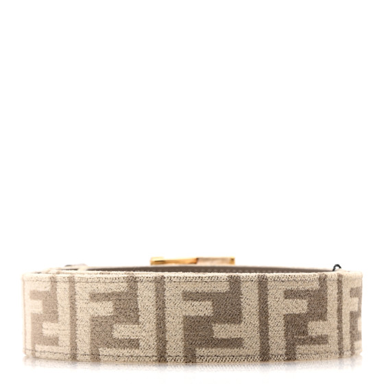FENDI Chenille Vitello King FF Belt 80 32 Tortora Nuvola