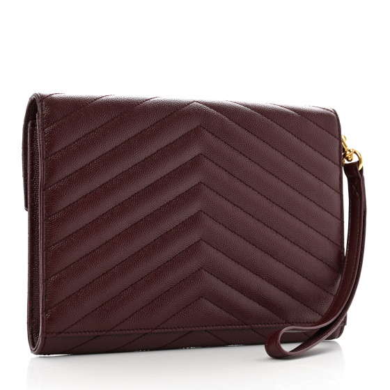 SAINT LAURENT Grain De Poudre Matelasse Chevron Monogram