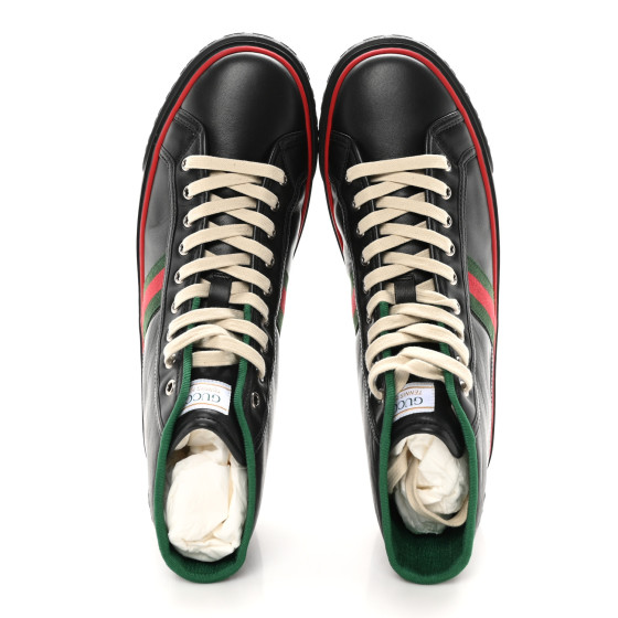 GUCCI Glamour Glove Calfskin Web Mens 1977 Tennis High Top
