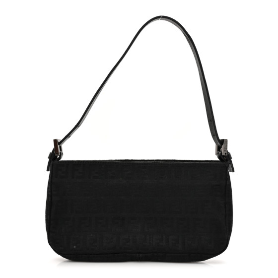 FENDI Zucchino Pochette Black 1651383 | FASHIONPHILE