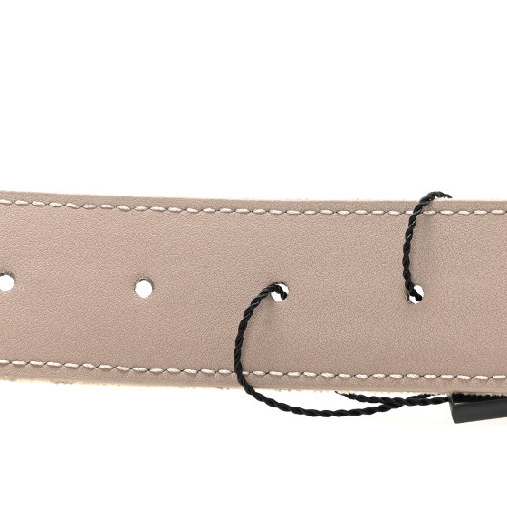 FENDI Chenille Vitello King FF Belt 80 32 Tortora Nuvola