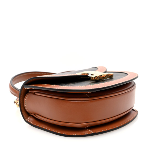 【限定数量】 Celine Mini Besace in Triomphe Tan CELINE Canvas Calfskin Triomphe Mini Besace Clea Tan 1652468