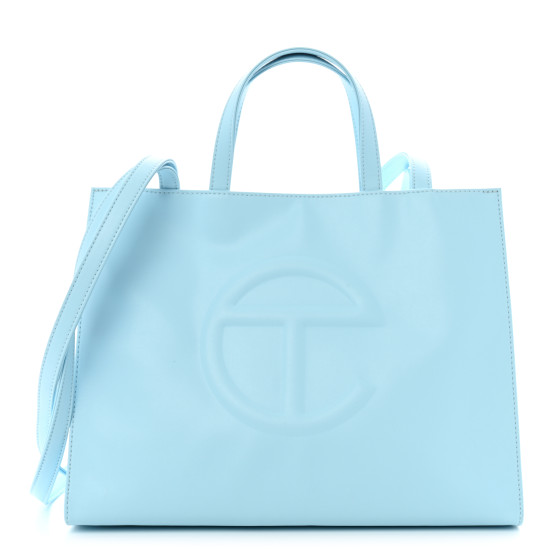 ⭐︎正規品⭐︎Telfar Small プールブルー Small Jacquard Shopper - Pool Blue Monogram