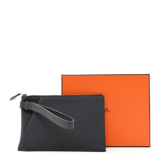 HERMES Togo Cabavertige 24 Pouch Gris Misty 1605764