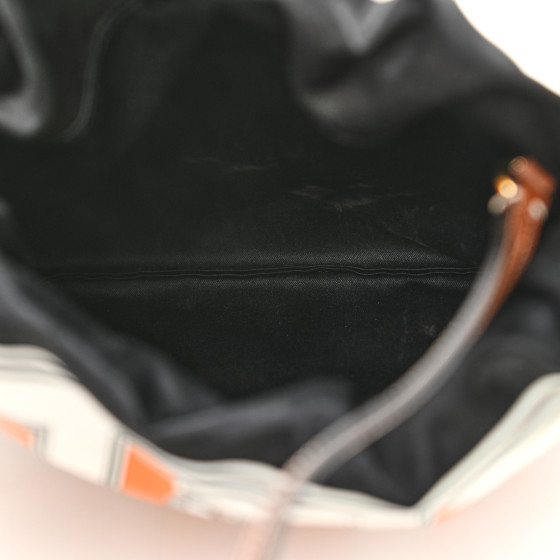 BURBERRY Satin Mythical Alphabet Drawstring Pouch Orange