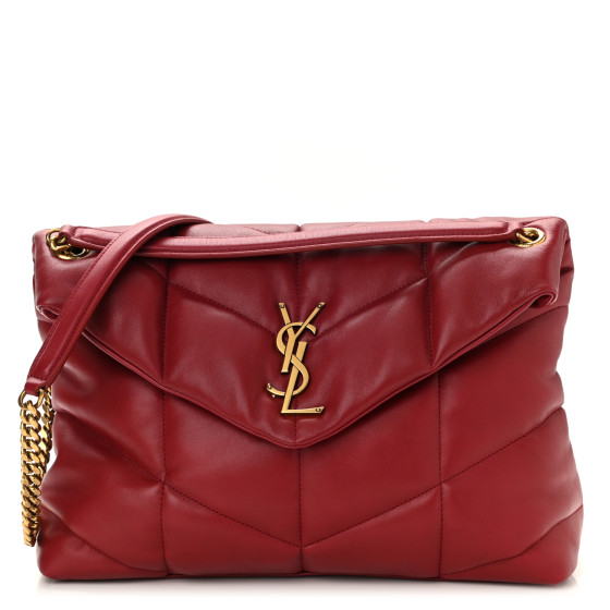 SAINT LAURENT Lambskin Quilted Medium Loulou Puffer Monogram