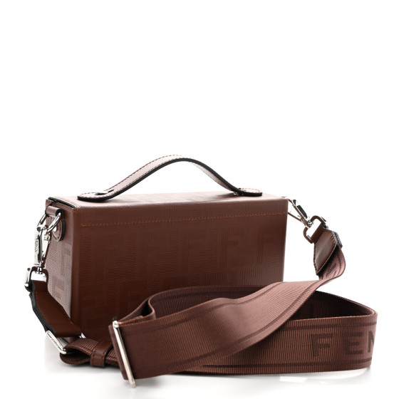 FENDI Vitello King FF Lines Embossed Baguette Soft Trunk