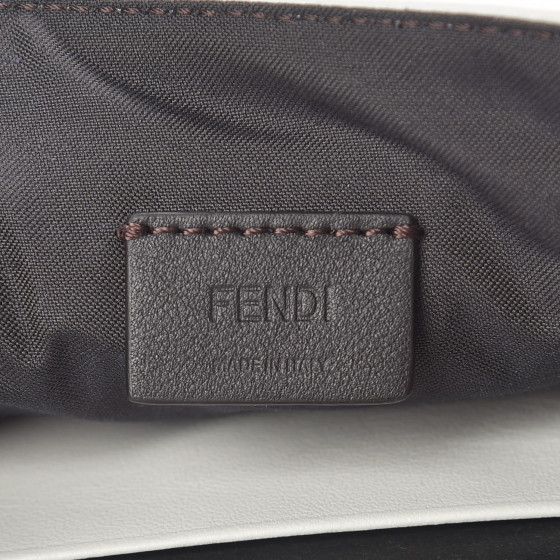 FENDI Nappa FF 1974 Embossed Mini Baguette White 494765