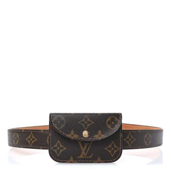 Louis Vuitton ベルト 85/34 LOUIS VUITTON Monogram Ceinture Pochette Solo Belt 85 34